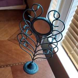 Teal mirrored jewelry organizer